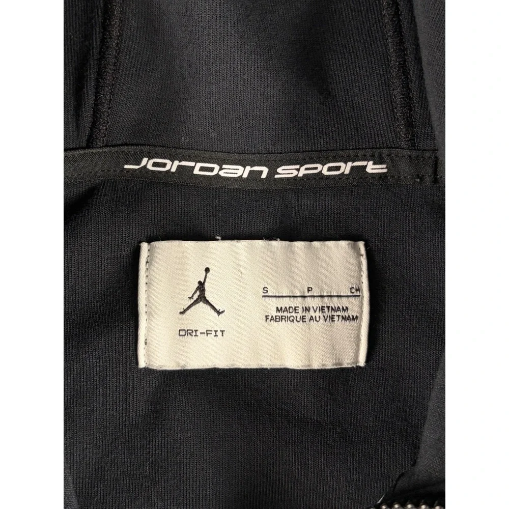Jordan Sport Dri-FIT Full Zip Hoodie Black Mens Small Jumpman Sweatshirt